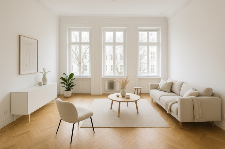 Helle Altbauwohnung mit Parkett, bereit zur Vermietung